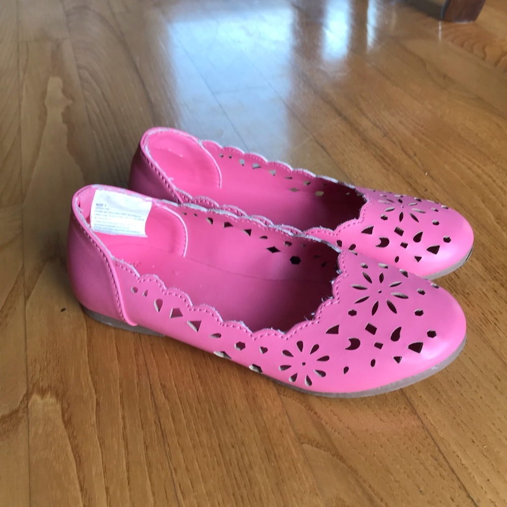 Gymboree pink Easter dress shoes flats youth big kid girls starburst deco size 1